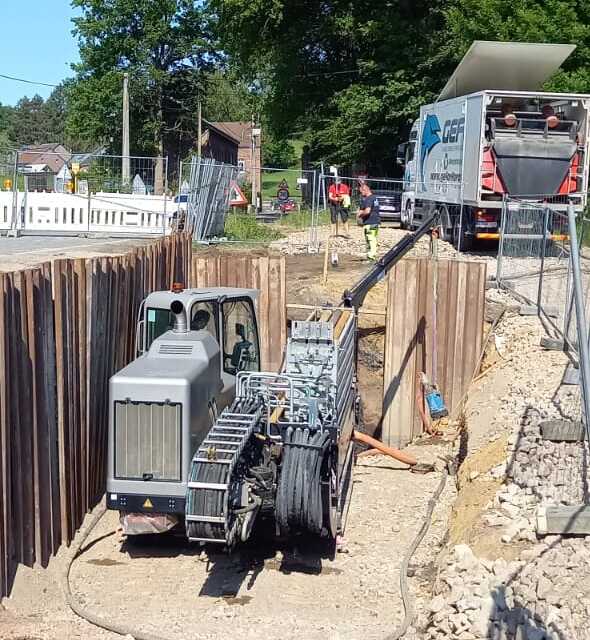 Technique de forage dirigé chantier de Plombières