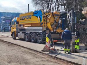 Terrassement par aspiration pour Deflandre sur le circuit de Spa-Francorchamps