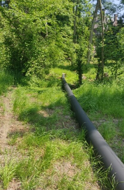 Chantier de forage dirigé horizontal à Plombières, Belgique