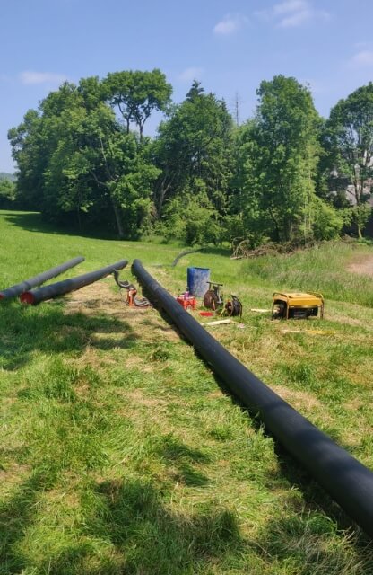 Chantier de Plombières en forage dirigé