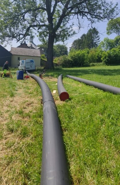 Entreprise de forage dirigé sur le chantier de Plombières