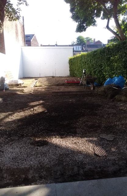 Chantier de terrassement par aspiration pour Leidgens à Liège