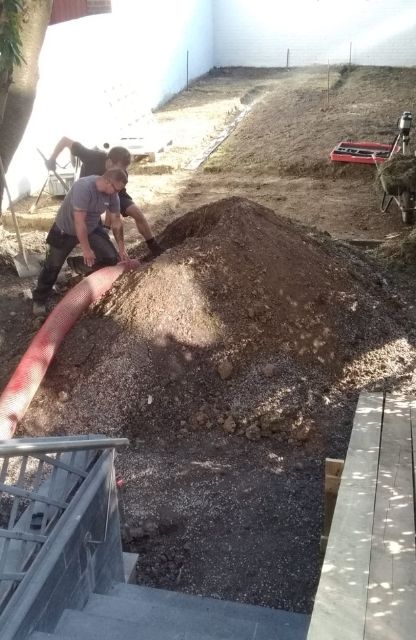 Terrassement par aspiration de terre pour Leidgens à Liège