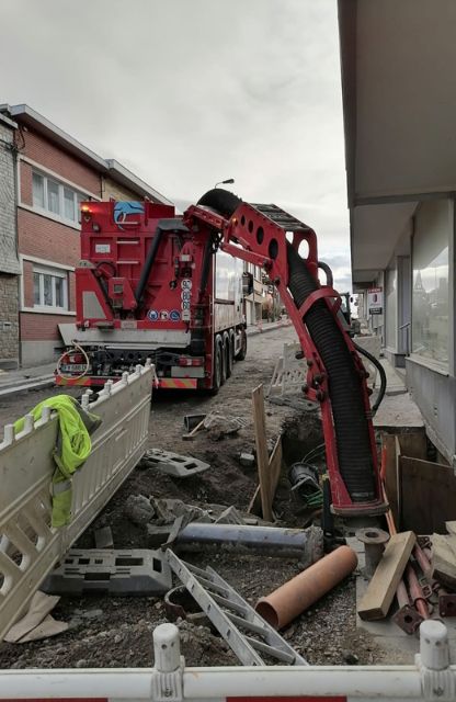 Terrassement par aspiration pour Bodarwe à Verviers