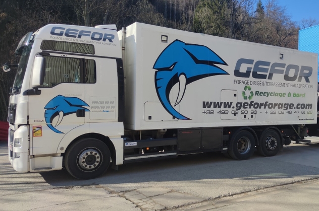 Camion de recyclage de bentonite pour le forage dirigé : machine de Gefor